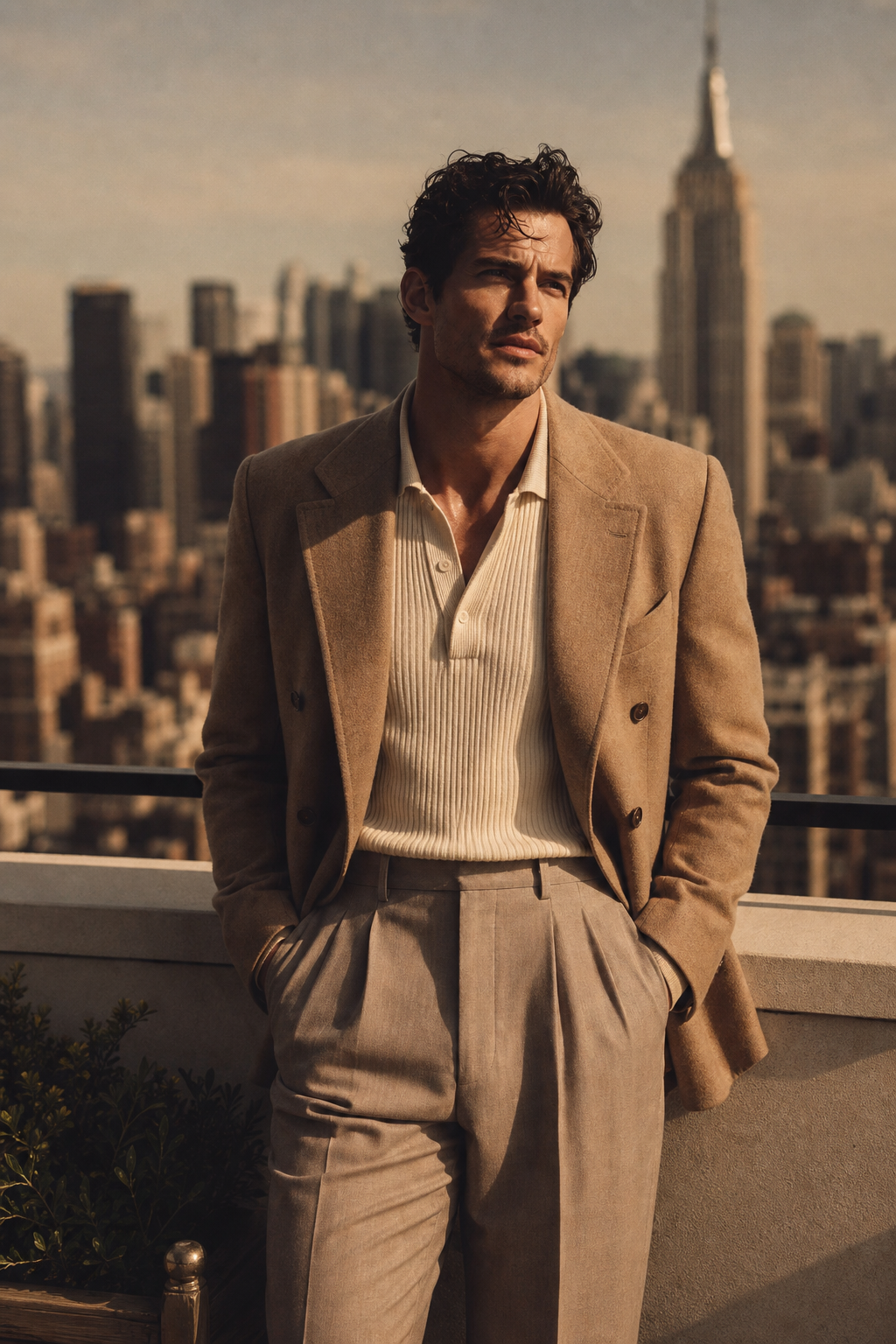 Arc & Stone rooftop golden hour editorial