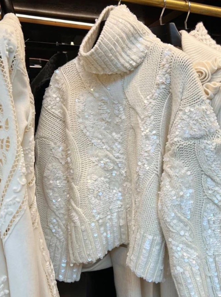 Northline Co sequined cable knit detail
