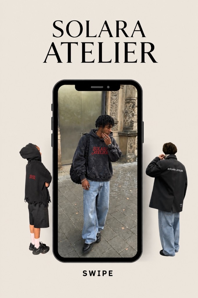 Solara Atelier streetwear campaign mockup
